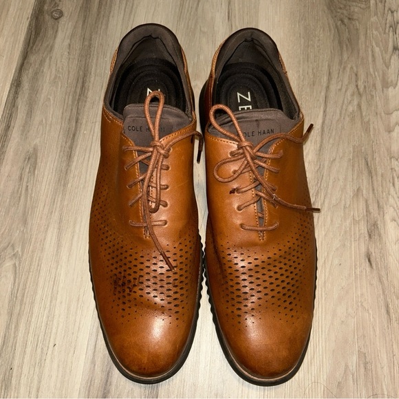 Cole Haan Tan Leather Oxfords - Picture 2 of 7